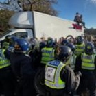 Missiles thrown at police as illegal rave halted