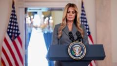 Melania Trump says rumours linking her to Epstein 'need to stop' 