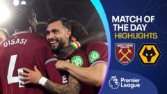 West Ham thrash Wolves to move out of relegation zone